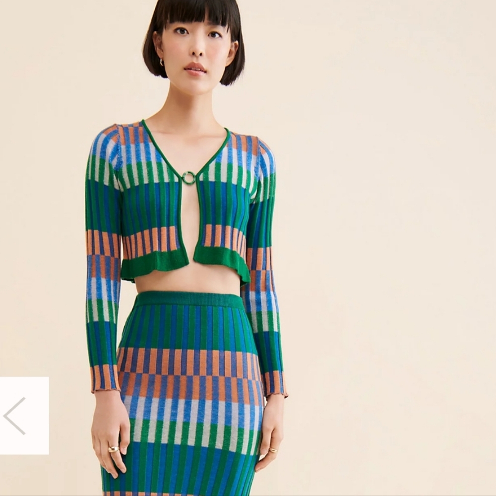 FIND ME NOW -Colorblock Knit Cardigan- XSMALL